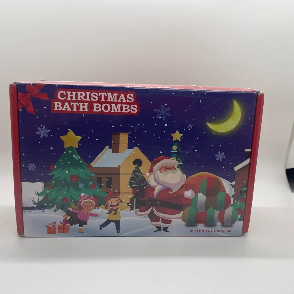 Christmas Bath Bombs Gift Set New Sealed Holiday Festive Bathroom Self Care Tub
